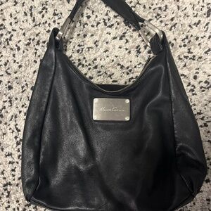 Black leather Kenneth Cole New York shoulder bag